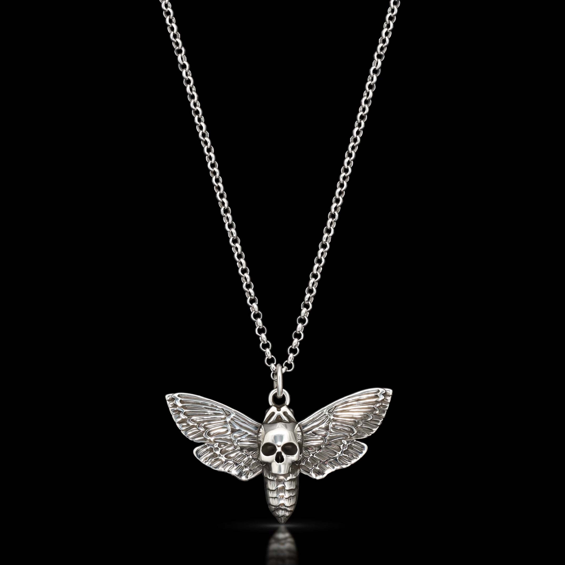 Death Moth Necklace - Sterling Silver