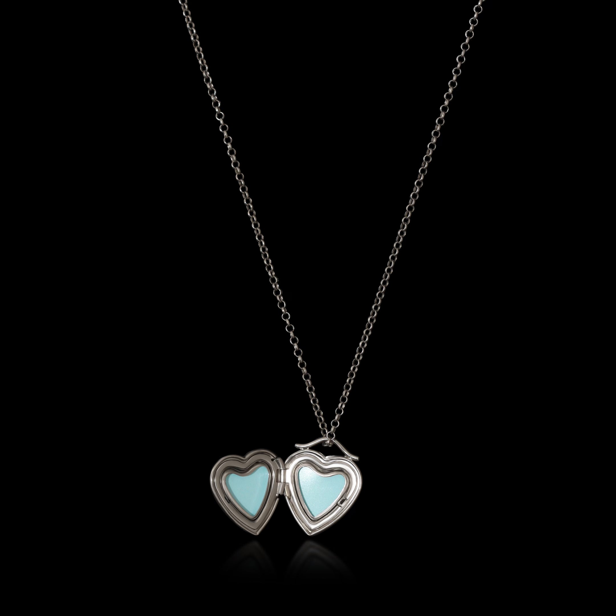 Heart Locket Necklace - Sterling Silver