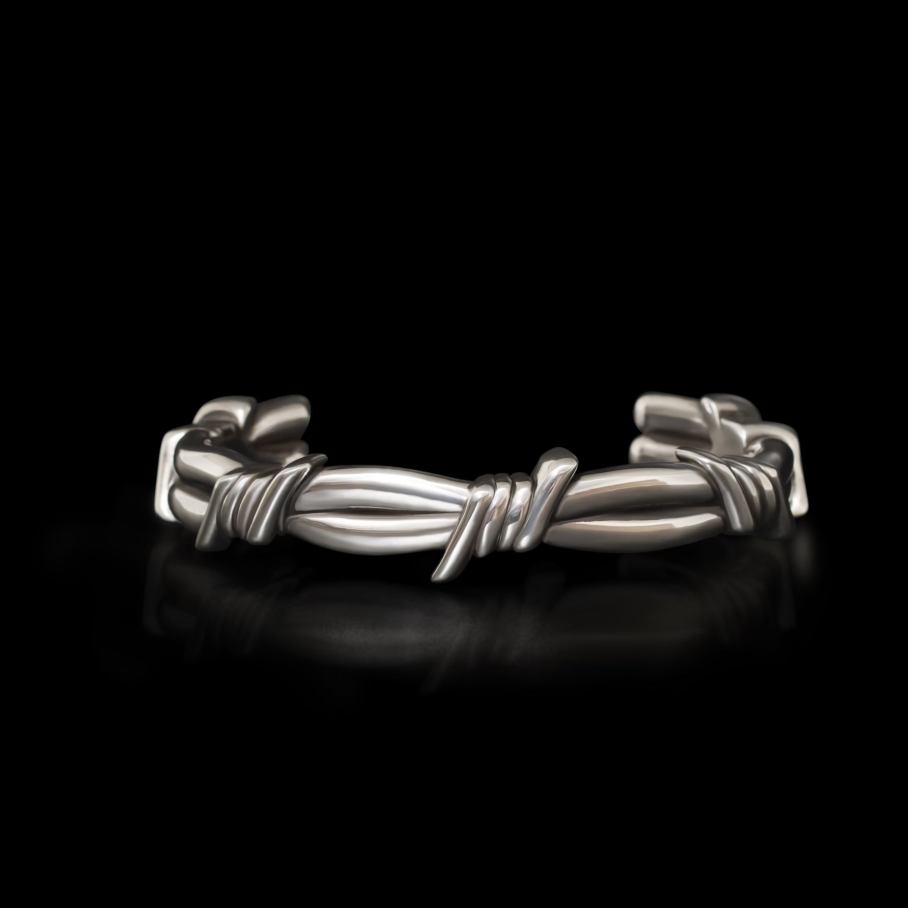 Barbed Wire Cuff - Sterling Silver