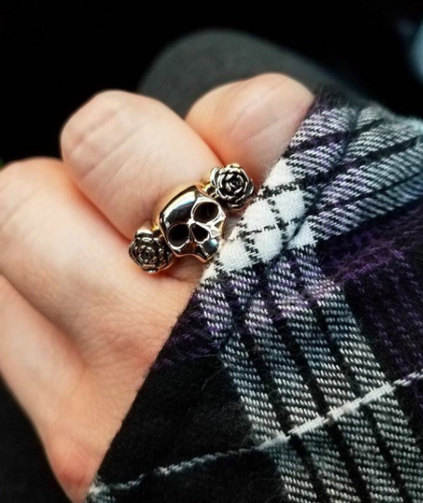 Skull And Roses Ring - Sterling Silver - Twisted Love NYC